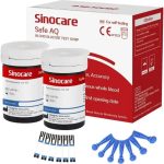 Sinocare Safe AQ Angel Blood Glucose Test Strips - 50 strips with Lancets